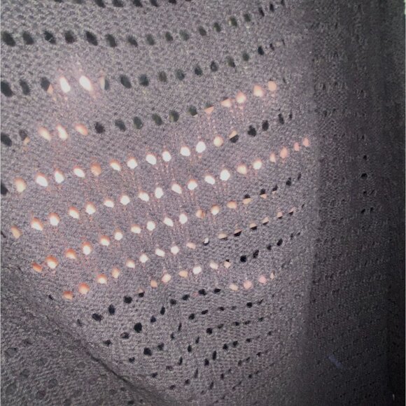 Christopher & Banks Open Knit Cardigan-Black-Large-GUC - Picture 5 of 7